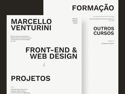 Personal Portfolio design typography ui