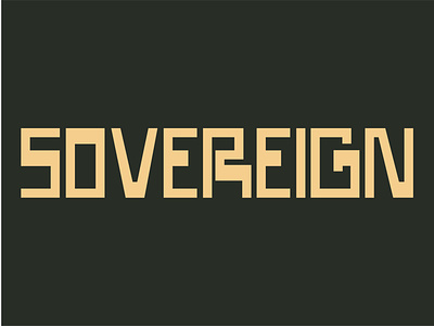 Sovereign wordmark branding design lettering logo typography vector