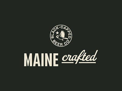 Black-Capped Beer Co icon branding design illustration lettering typography vector