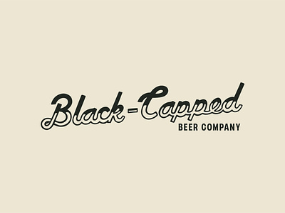 Black-Capped Beer Co wordmark branding design lettering logo typography vector