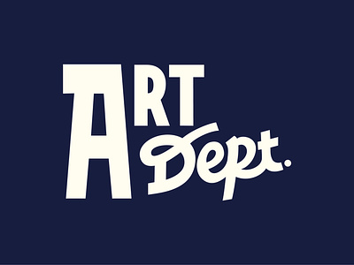 Art dept. design lettering typography vector