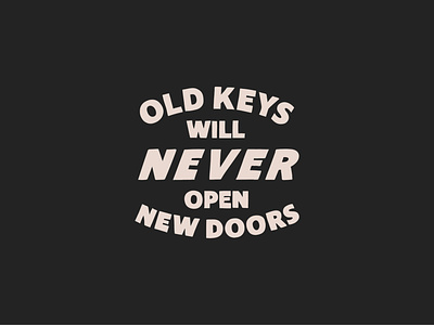 Keys design lettering typography vector