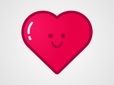 Heart design heart icon illustration smile vector