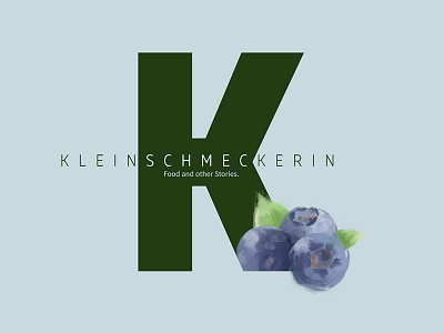 Kleinschmeckerin – Healthy food for kids, Logo blue blueberry brand font food green logo