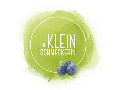 Kleinschmeckerin – Logo blueberry brand green logo round type