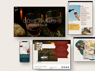 Dove Farms Winery – Website Design & Development bootstrap branding illustration typography ui web design web development