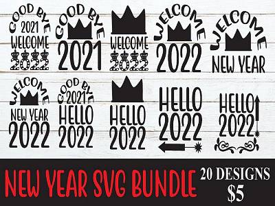 New Year SVG Bundle happy new year svg