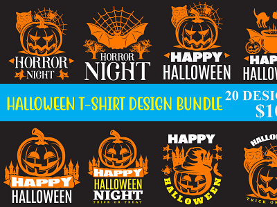 Best Halloween T-Shirt Design Bundle halloween designs bundle