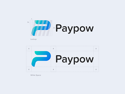 Paypow Logo Guidelines app brand identity branding construction design golden ratio graphic design guidelines icon illustration logo