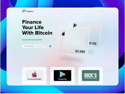 Paypow Interface Design– Glassmorphic Desktop Design