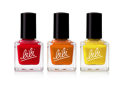 Bibi beauty brand identity ladies logo nail polish