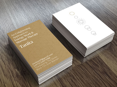 Tanita Route 1 Cards business cards gold healing health
