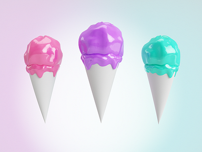 Day 17 / Ice Cream 30daysof3d 3d c4d cinema4d ice cream