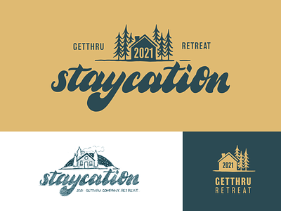 Staycation - Retreat Logo design drawing handlettering illustration lettering logo logo design type typography