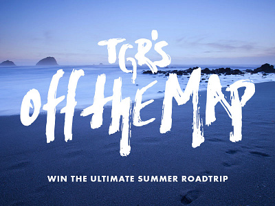 Off The Map Contest Lettering brush script contest design graphic design hand lettering lettering roadtrip script summer type typography
