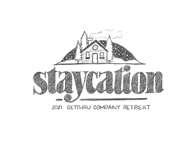 Staycation Logo Sketch branding design drawing graphic design handlettering illustration lettering logo logo design sketchbook type typography