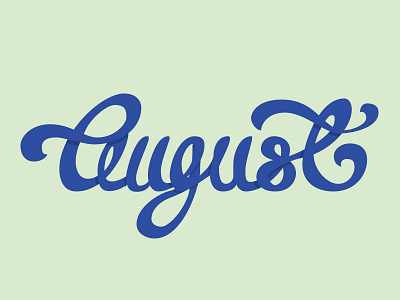 August Lettering august cursive graphic design design handlettering lettering script type typography