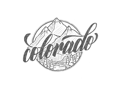 Colorado Badge Sketches badge colorado design drawing handlettering icon illustration lettering logo mountains sketchbook sketches type typography wilderness