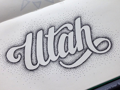 Utah Lettering design drawing graphic design hand drawn handlettering lettering logo sketchbook travel type typography utah