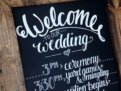 Wedding Schedule Chalkboard