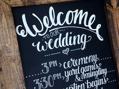 Wedding Schedule Chalkboard by Bre McCallum - Dribbble