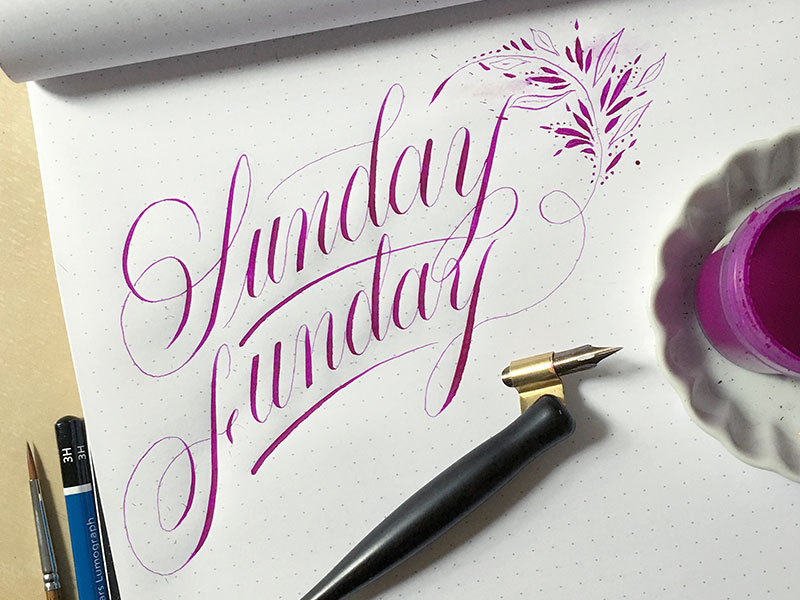 Sunday Funday Calligraphy By Bre McCallum On Dribbble