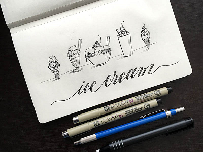 Ice Cream Illustration & Lettering
