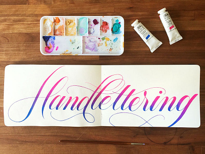 Handlettering brush lettering design drawing fine art gouache hand lettering lettering painting sketchbook type typography watercolor