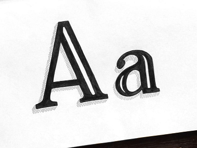 Hand Lettered A alphabet calligraphy drawing handdrawn handlettering serif sketch sketchbook type typography