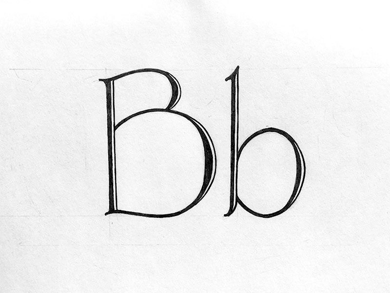 Hand Lettered B By Bre Mccallum On Dribbble