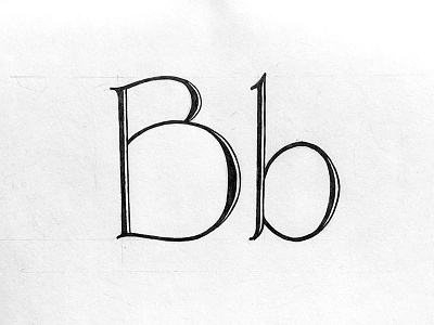 Hand Lettered B alphabet calligraphy drawing handdrawn handlettering serif sketch sketchbook type typography