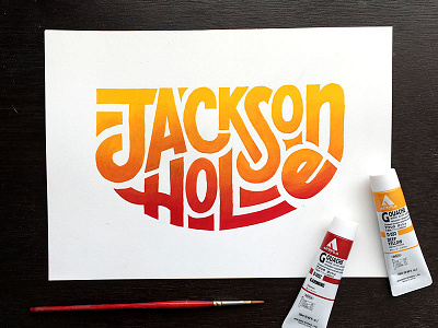 Jackson Hole Painting calligraphy design drawing handdrawn handlettering illustration ipad lettering sketch sketchbook type typography wyoming