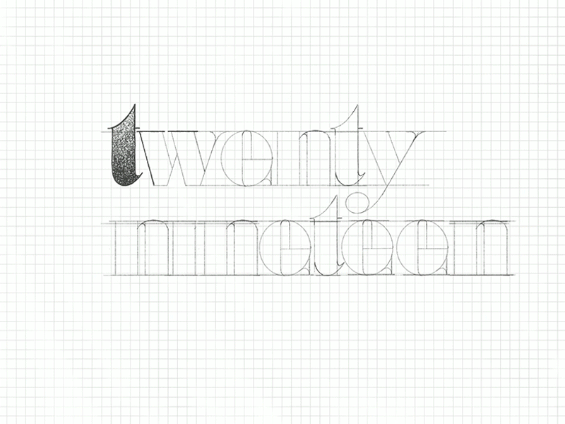 Twenty Nineteen Lettering 2019 design drawing hand lettering handdrawn handlettering ipad lettering lettering newyears sketchbook type typography