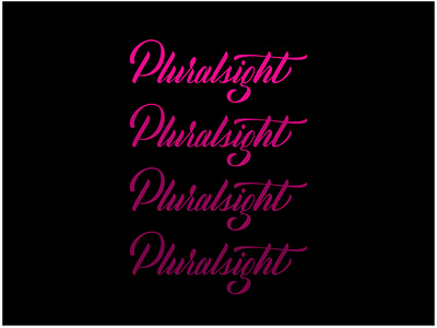 Pluralsight Script calligraphy design hand lettering handlettering ipad lettering lettering script type typography vector