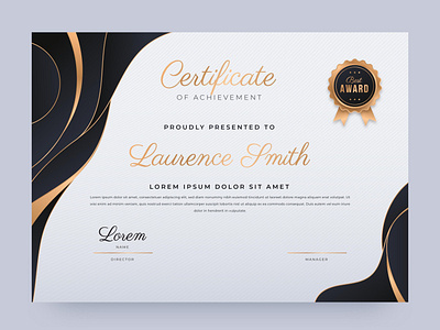 3D certificate UI template