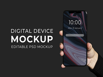 digital device mockup branding design branding digital device hand phone mockup