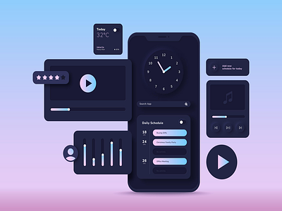 colored-ui-ux-background mobile interface mobile ui design ui ui template ux ux background