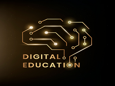 digital education-logo-vector-with ai brain-graphic ai graphics logo logo design