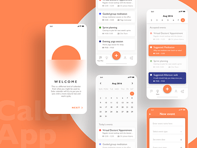 iOS Calendar App-UI-kits