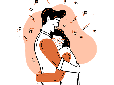 Hug Day Illustration