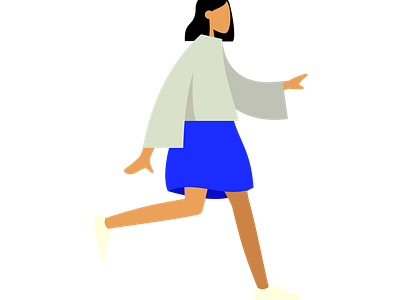 Walking girl Illustration illustration walking girl