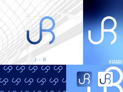 J+R logo graphic design logo