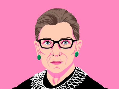 Ruth Bader Ginsburg by Kelly Packard on Dribbble