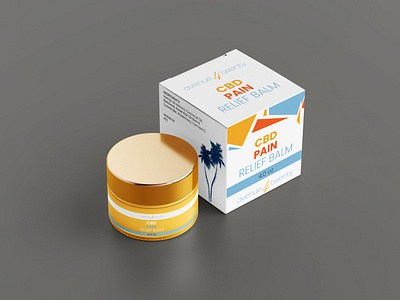 CBD PAIN RELIFE BALM || PACKAGING DESIGN box design branding cbd design cbd packaging design graphic design illustration logo packaging design