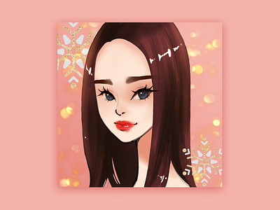 ChengDu Girl character cartoon avatar illustration poster