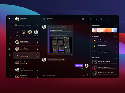 Messenger. Dark theme.