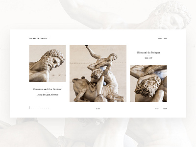 The Art Of Tragedy. Gallery. clean design gallery minimalism sculpture ui ux web
