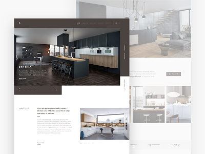Form. The website concept. clean concept design furniture grid kitchens landing ui ux website