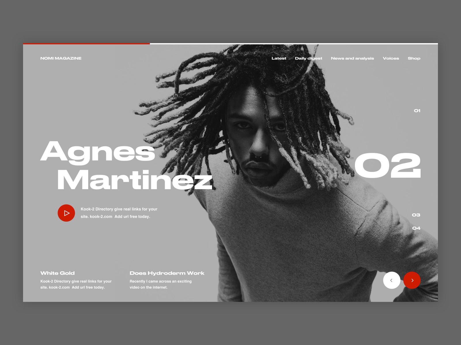 Nomi Magazine. Concept. by Olexander Konovalenko on Dribbble