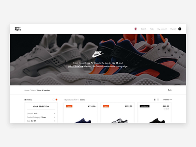 Sneaker Shop. Filter/Item card. Animation. air max 270 animation clean ecommerce interaction interface minimal nike principle shop sneakers ui ux web web design website
